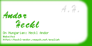 andor heckl business card